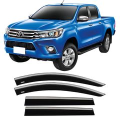 Ανεμοθραύστες Niken εξωτ. τοποθέτησης Chrome για Toyota Hilux VIII 4D 4τμχ