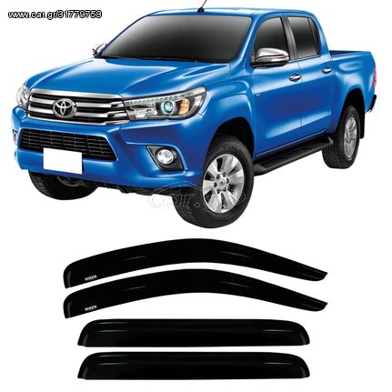 Ανεμοθραύστες Niken εξωτ. τοποθέτησης Toyota Hilux VIII 4D 4τμχ