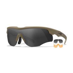 Γυαλιά Wiley X Rogue Ballistic Eyeshields - Tan Frame - Smoke/Clear/Light Rust (2862)