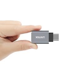 UNITEK Y-A025CGY cable interface/gender adapter USB Type-C USB Type-A Metallic-thumb-2