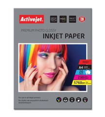 Activejet AP4-230G20 glossy photo paper for ink printers; A4; 20 pcs
