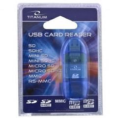 TITANUM TA101B card reader Blue USB 2.0-thumb-1