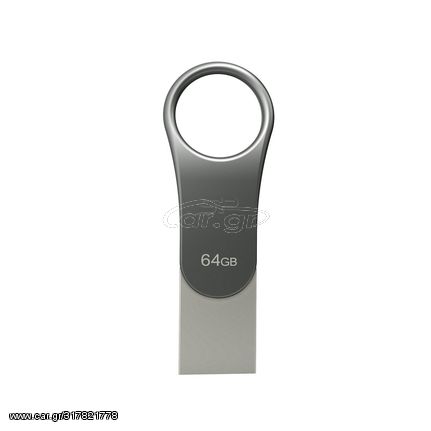 Silicon Power Mobile C80 USB flash drive 64 GB USB Type-A / USB Type-C 3.0 (3.1 Gen 1) Titanium