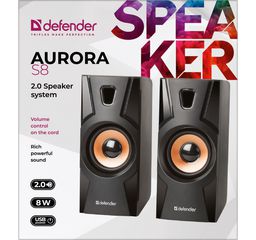 SPEAKERS DEFENDER AURORA S8 2.0 8W USB-thumb-3