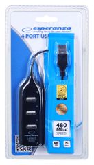 Esperanza EA116 interface hub 480 Mbit/s Black-thumb-1