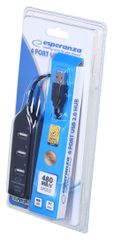 Esperanza EA116 interface hub 480 Mbit/s Black-thumb-2