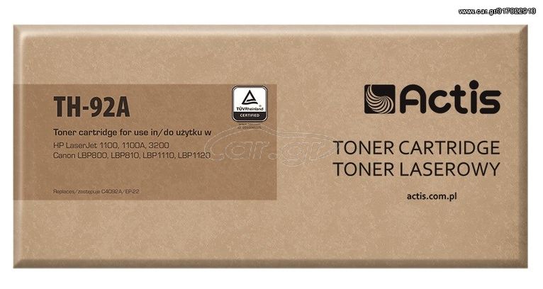 Actis TH-92A toner for HP printer; HP 92A C4092A, Canon EP-22 replacement; Standard; 2500 pages; black