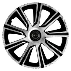 Τάσια Veron Carbon Silver Black 15" με σήμα Opel 4τμχ