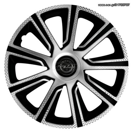 Τάσια Veron Carbon Silver Black 15" με σήμα Opel 4τμχ