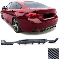 σπορ πίσω διαχύτης από Carbon look κατάλληλος για BMW 4-series F32 F36 Diffuser Πίσω Προφυλακτήρα διάχυτης Σπόιλέρ