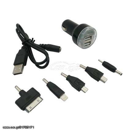 Universal φορτιστής 12V/24V 2xUSB (1A/2.1A)