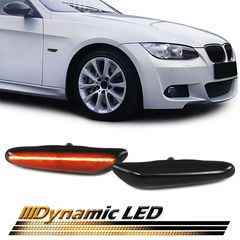 Dynamic Δυναμικές πλευρικές ενδείξεις LED μαύρες για BMW 3-series E46 E90 E91 E92 E93