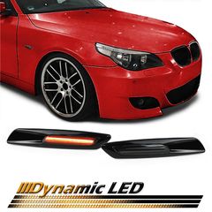 Dynamic Δυναμικές πλευρικές ενδείξεις LED μαύρες για BMW 1 series E82 E88 5 series E60 E61