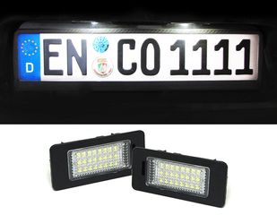 Φώτα πινακίδας Led πίσω υψηλής ισχύος λευκό 6000K 2 τεμάχια κατάλληλο για  BMW E39 E60 E61 X5 E70 X6 E71