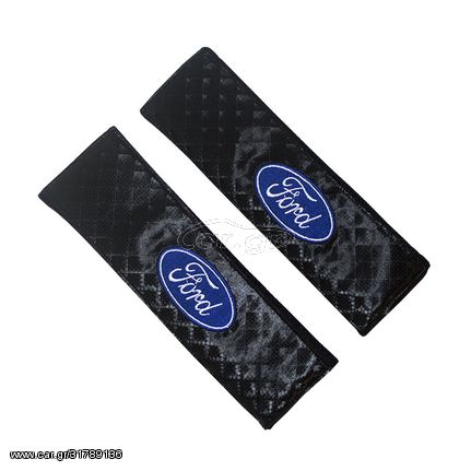 Μαξιλαράκια ζώνης προστατευτικά μαύρα Ford 2τμχ