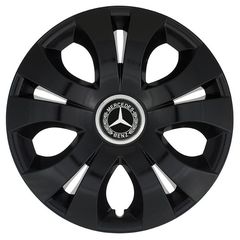 Τάσια Top Ring Black 14" με σήμα Mercedes Benz 4τμχ