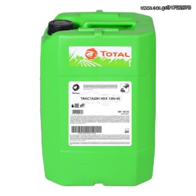 ΛΑΔΙΑ ΠΟΙΟΤΗΤΑΣ TOTAL TRACTAGRI 15W40 20ΛΙΤΡΑ ACEA Ε7\Ε5 APICI-4\CH-4\SJ