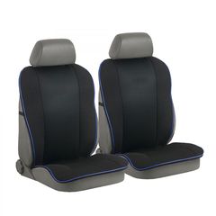 Πλατοκαθίσματα μαύρα-μπλε ρέλι για Mazda 2τμχ.