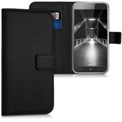 kwmobile Wallet Case for ZTE Blade A602 - Protective PU Leather Flip Cover with Magnetic Closure, Card Slots and Kickstand