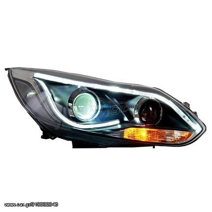 Μπροστινά φανάρια Ford Focus Mk3 full led μικρή μεγάλη σκάλα και ημέρας