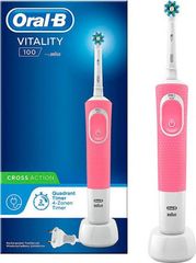 Braun Oral-B Vitality 100 Cross Action Ηλεκτρική οδοντόβουρτσα , Pink/white (200710)