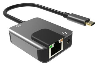 POWERTECH αντάπτορας δικτύου PTH-046, USB-C, 1000Mbps, 65W PD, γκρι