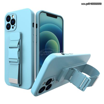 Rope case gel TPU airbag case cover with lanyard for Xiaomi Redmi Note 10 Pro blue