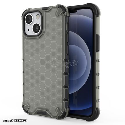 Honeycomb Case armor cover with TPU Bumper for iPhone 13 mini black