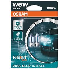 2825CBN-02B - OSRAM Σετ Λάμπες Cool Blue intense Next Gen 12V 5W T10 ακάλυκες W2.1×9.5d 4000K