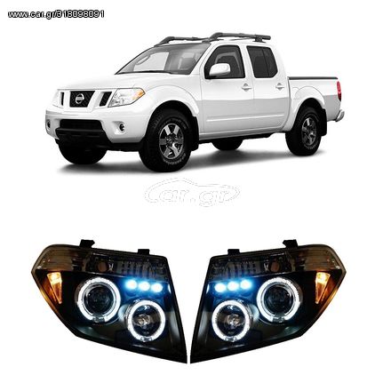 Nissan Navara (D40) 2005-2011 Εμπρόσθια Φανάρια Led [Angel Eyes]