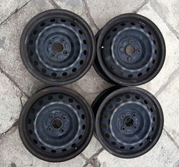 Ζάντες ατσάλινες 15" γνήσιες, από Toyota Yaris, 4x100, 4 τεμάχια-thumb-3