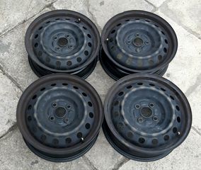 Ζάντες ατσάλινες 15" γνήσιες, από Toyota Yaris, 4x100, 4 τεμάχια-thumb-1