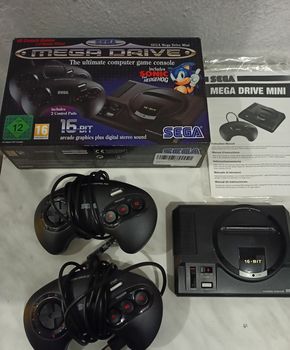 Sega Mega drive mini ΣΤΟ ΚΟΥΤΙ ΤΟΥ, κομπλε, αριστη κατασταση, για συλλεκτη