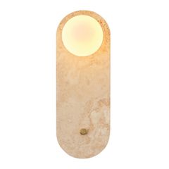 Απλίκα Τοίχου Τραβερτίνα-Γυαλί Arte Illumina Lito Μονόφωτο 1xG9 Max 7W 140x120x380mm