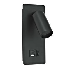 Απλίκα Ανάγνωσης Αλουμινίου Arte Illumina Von GU11 Max 8W με USB Type-C Φ40x80mm Μαύρη