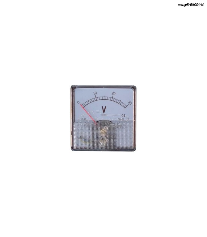 ΑΝΑΛΟΓΙΚΟ ΒΟΛΤΟΜΕΤΡΟ ΓΙΑ ΠΑΝΕΛ 0-30 Vdc 6*6cm