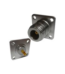 N-TYPE FEMALE CONNECTOR ΓΙΑ ΣΑΣΙ ΤΕΤΡΑΓΩΝΟ ΚΟΛΛΗΤΟ TEFLON