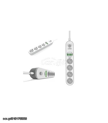 ΠΟΛΥΠΡΙΖΟ ΣΟΥΚΟ 4ΘΕΣΕΩΝ & 4 USB (3.4A) ΜΕ ΔΙΑΚΟΠΤΗ