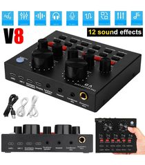 ΜΙΚΤΗΣ ΓΙΑ 2 ΣΥΣΚΕΥΕΣ ΚΑΙ ΜΙΚΡΟΦΩΝΟ, V8-Live Sound Card, QAT601