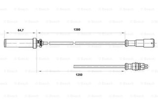 Αισθητήρας, στροφές τροχού BOSCH 0265004015 για Mercedes-Benz Vario 2900cc 512 D 122ps 1996-2010 OM 602.984 A0015424518 A0025422918 0015424518 0025422918