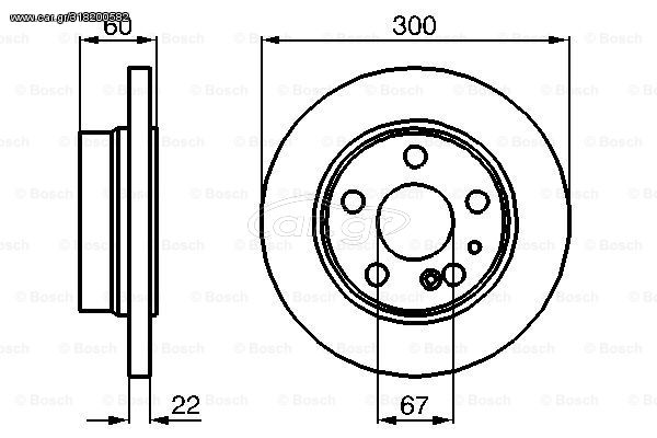 Δισκόπλακα BOSCH 0986478566 για Mercedes-Benz S-Class W220 5000cc S 500 306ps 1998-2005 M 113.960 A1404230412 A1404230912 1404230412 1404230912