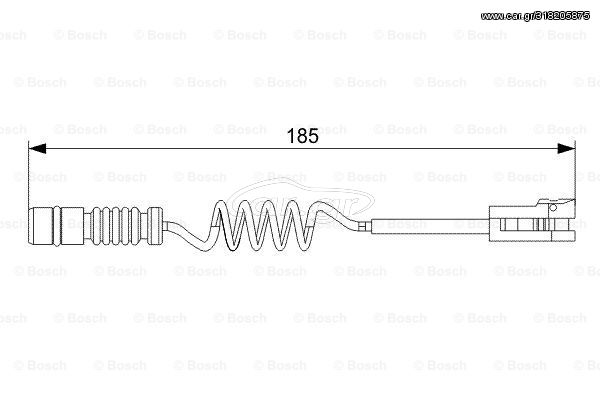 Προειδοπ. επαφή, φθορά υλικού τριβής των φρένων BOSCH 1987473007 για Mercedes-Benz Sprinter Van 2900cc D 115ps 1996-2006 OM 602.980 A9015400217 A9015400317 9015400217 9015400317 2D0919351A
