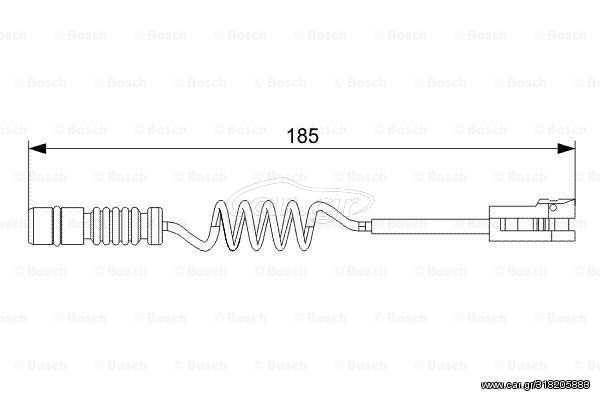 Προειδοπ. επαφή, φθορά υλικού τριβής των φρένων BOSCH 1987473007 για Mercedes-Benz Sprinter Van 2900cc D 122ps 1996-2006 OM 602.980 A9015400217 A9015400317 9015400217 9015400317 2D0919351A