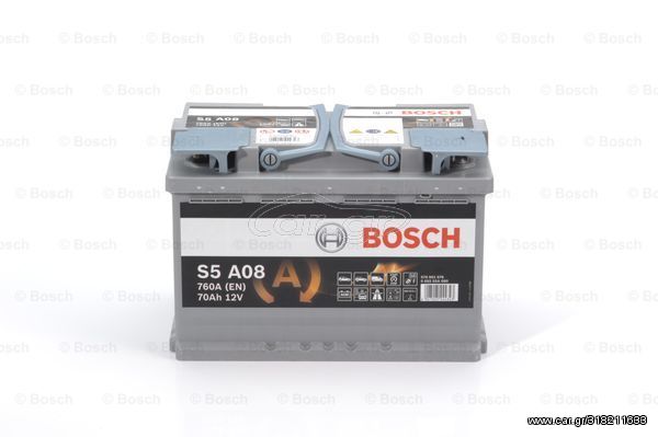 Μπαταρία εκκίνησης BOSCH AGM (R) 70AH 0092S5A080 για Mercedes-Benz A-Class W168 1600cc A140 82ps 2001-2004 M 166.960 000915105CC 000915105CD 3D0915105 5GM915105AA 7L0915105 7P0915105 7P0915105E 000915