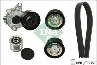 Σετ ιμάντων poly-V INA 529018810 για Mercedes-Benz C-Class SW S204 2100cc C250 CDI 204ps 2009-2014 OM 651.911 0009060501 0009060501 0009060604 0009060604 0009061722 0009061722 0009062004 0009062004 00