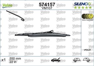 Μάκτρο καθαριστήρα VALEO 574157 για Mercedes-Benz A-Class W168 1700cc A170 CDI 95ps 2001-2004 OM 668.942 A1708200845 A1708200845