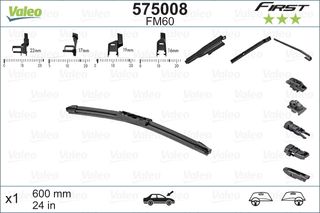 Μάκτρο καθαριστήρα VALEO 575008 για Mercedes-Benz C-Class Coupe C204 1800cc C200 CGI 184ps 2011- M 271.860 2048201845 2128201700 2128201800 2128201900