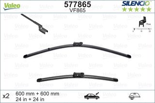 Μάκτρο καθαριστήρα VALEO 577865 για Mercedes-Benz C-Class SW S204 1800cc C200 CGI 184ps 2007-2014 M 271.860 2048203145 2128201700 A2048203145 A2048203145
