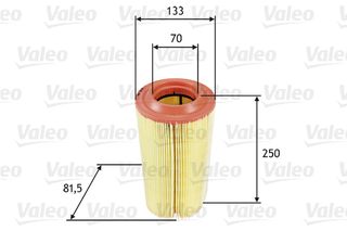 Φίλτρο αέρα VALEO 585649 για Mercedes-Benz C-Class W203 1800cc C200 CGI Kompressor 2003-2007 M 271.942 2710940204