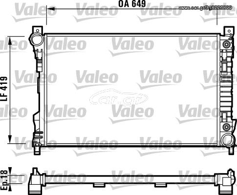Ψυγείο, ψύξη κινητήρα VALEO 732740 για Mercedes-Benz C-Class SW S203 2000cc C200 Kompressor 1 2001-2002 M 111.955 2035000403 2035001103